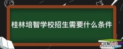 桂林培智学校招生需要什么条件