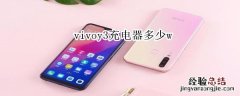 vivoy3充电器多少w