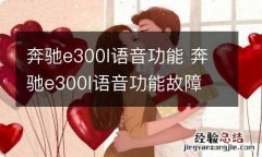 奔驰e300l语音功能 奔驰e300l语音功能故障