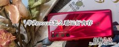 华为nova7怎么看运行内存