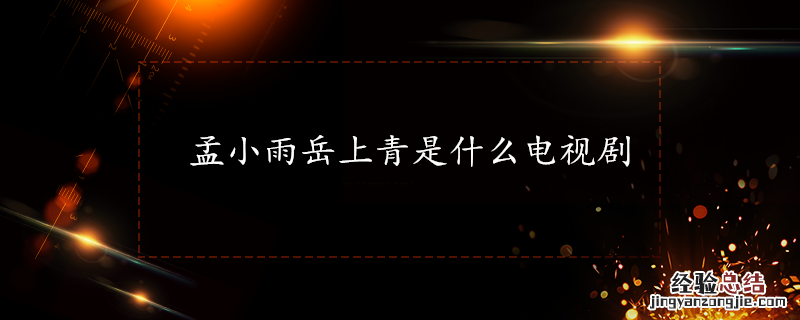 孟小雨岳上青是什么电视剧