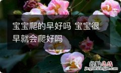 宝宝爬的早好吗 宝宝很早就会爬好吗