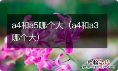 a4和a3哪个大 a4和a5哪个大