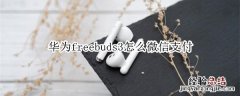 华为freebuds3怎么微信支付