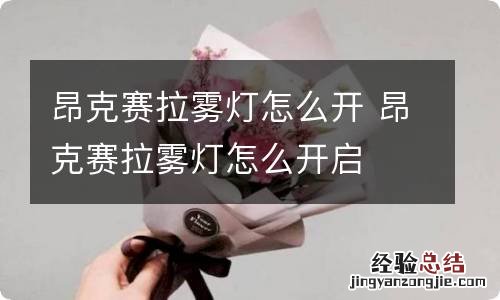 昂克赛拉雾灯怎么开 昂克赛拉雾灯怎么开启