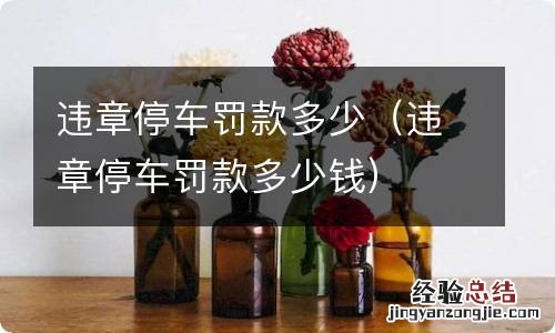 违章停车罚款多少钱 违章停车罚款多少