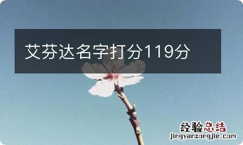 艾芬达名字打分119分