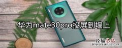 华为mate30pro投屏到墙上