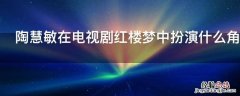 陶慧敏在电视剧红楼梦中扮演什么角色