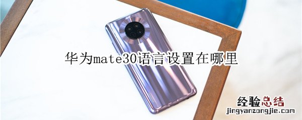 华为mate30语言设置在哪里