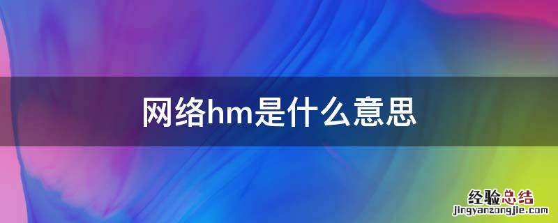 网络hm是什么意思