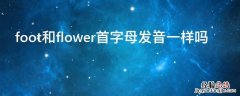 foot和flower首字母发音一样吗