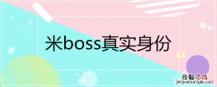 米boss真实身份