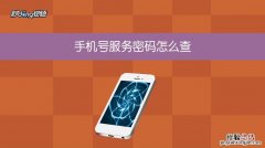 移动服务密码怎么查发短信