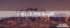 小米2a支持移动4g吗 小米2a支持4g网络吗