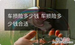 车损险多少钱 车损险多少钱合适