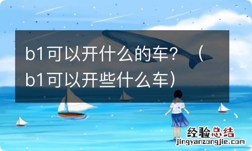 b1可以开些什么车 b1可以开什么的车？