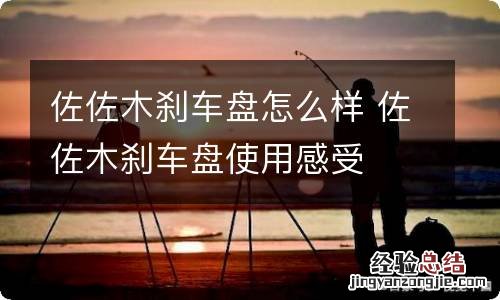 佐佐木刹车盘怎么样 佐佐木刹车盘使用感受