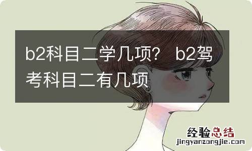 b2科目二学几项？ b2驾考科目二有几项