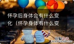 怀孕身体有什么变化可以看出来 怀孕后身体会有什么变化