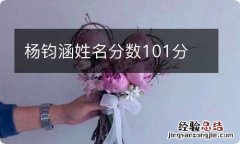 杨钧涵姓名分数101分