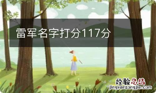 雷军名字打分117分