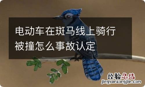 电动车在斑马线上骑行被撞怎么事故认定