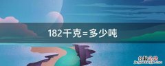 182千克=多少吨