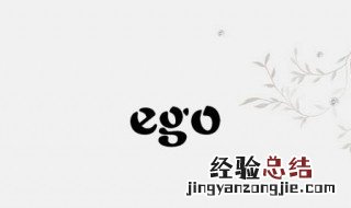 ego是什么意思中文 怎么理解EGO