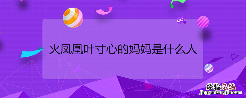 火凤凰叶寸心的妈妈是什么人