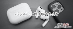 airpods pro固件版本怎么看