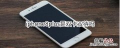 iphone8plus是双卡双待吗