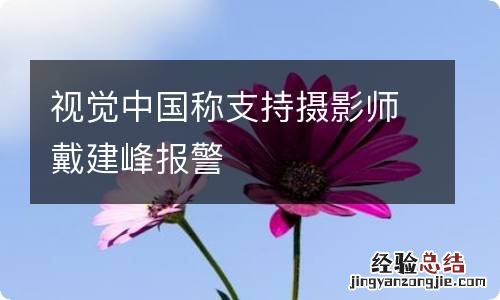 视觉中国称支持摄影师戴建峰报警