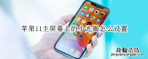 苹果11主屏幕上的小光圈怎么设置