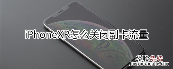 iphonexr怎么关闭副卡流量