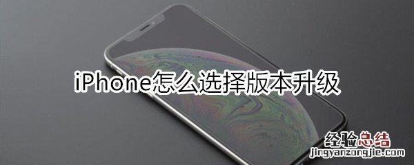 iphone怎么选择版本升级