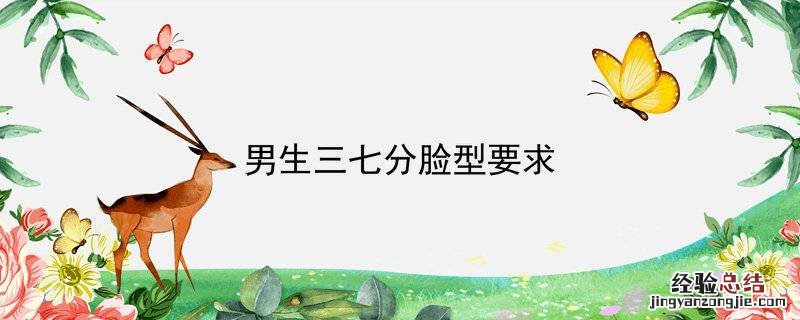 男生三七分脸型要求