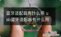 蓝牙适配器有什么用 usb蓝牙适配器有什么用