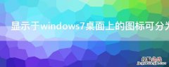 显示于windows7桌面上的图标可分为