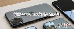 苹果11pro max闪光灯怎么开