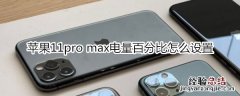 苹果11pro max电量百分比怎么设置