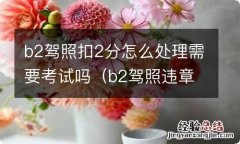 b2驾照违章扣2分需考试吗 b2驾照扣2分怎么处理需要考试吗