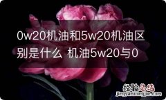 0w20机油和5w20机油区别是什么 机油5w20与0w20的区别