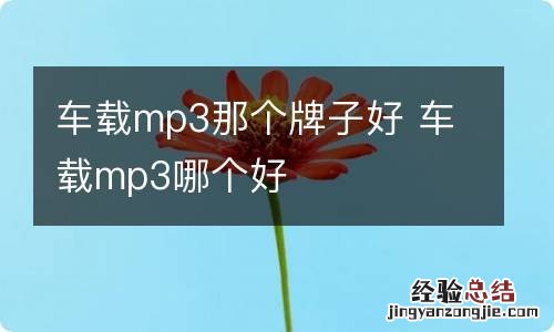 车载mp3那个牌子好 车载mp3哪个好