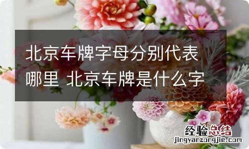 北京车牌字母分别代表哪里 北京车牌是什么字母开头