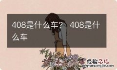 408是什么车？ 408是什么车