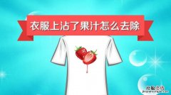 衣服上果汁渍怎么洗掉