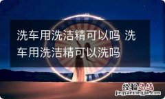 洗车用洗洁精可以吗 洗车用洗洁精可以洗吗