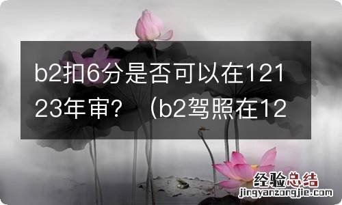 b2驾照在12123交罚款没扣分需要年审吗怎么处理 b2扣6分是否可以在12123年审？