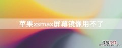 iPhonexsmax屏幕镜像用不了